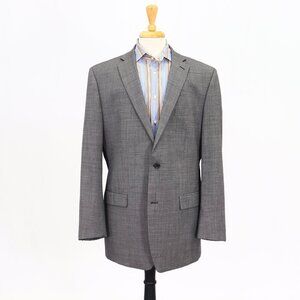 Calvin Klein 44L Gray Solid 2-Button Sport Coat Blazer Jacket P150